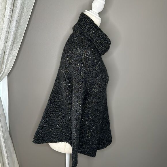 Free People Dylan Tweed Pullover in Charcoal Combo Turtleneck Sweater size XS - Picture 10 of 12